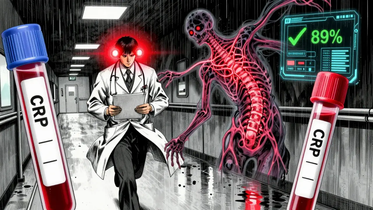 An ER doctor rushing with a chart as a ghostly neural emergency glows behind them in high-contrast anime art.